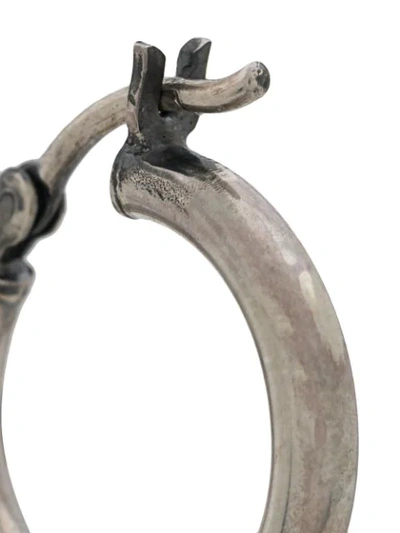 Shop Northskull Trigonum Charm Hoop Earring In Silver