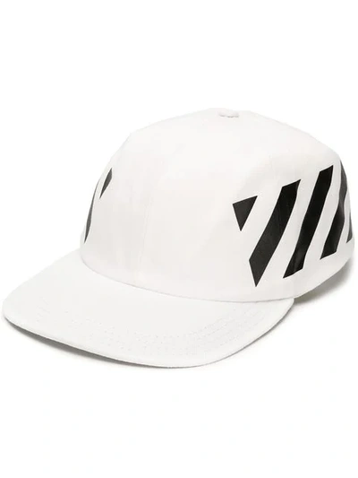 OFF-WHITE DIAG BASEBALL CAP - WHITE BLACK