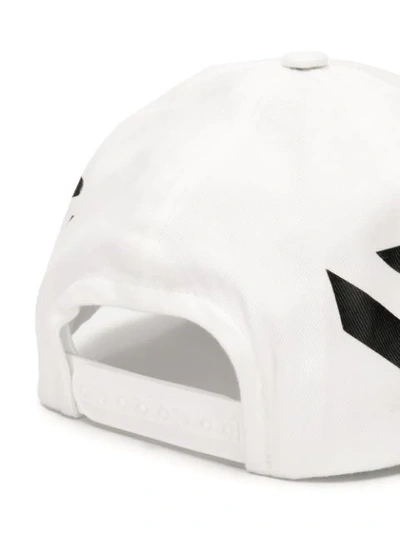 Off-white Diagonal Stripe Print Baseball Cap In White