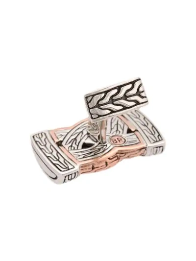 Shop John Hardy Braided Chain Cufflinks In Silver