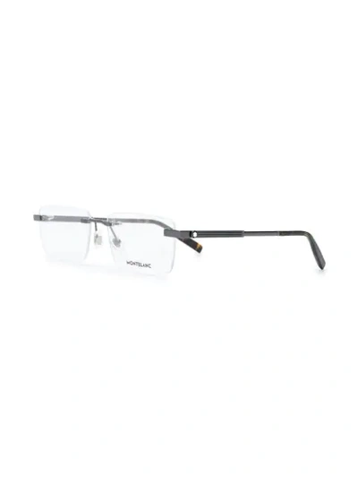 Shop Montblanc Rimless Eyeglasses In Black