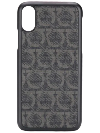 Shop Ferragamo Logo Iphone X Case In Black