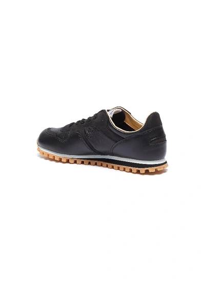 Shop Spalwart 'marathon Trail Low' Suede Panel Leather Sneakers In Black