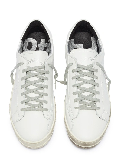 Shop P448 'f9 John' Leather Sneakers In White / Leather
