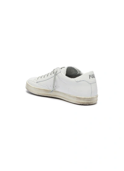 Shop P448 'f9 John' Leather Sneakers In White / Leather