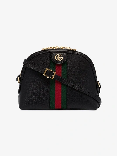 Shop Gucci Black Ophidia Leather Cross Body Bag