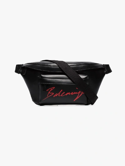 Shop Balenciaga Black Everyday Logo Belt Bag