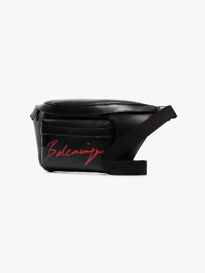 Shop Balenciaga Black Everyday Logo Belt Bag