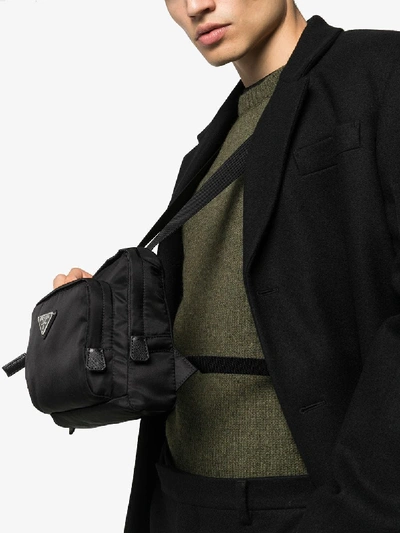 Shop Prada Black Chest Piece Multi Pocket Bag