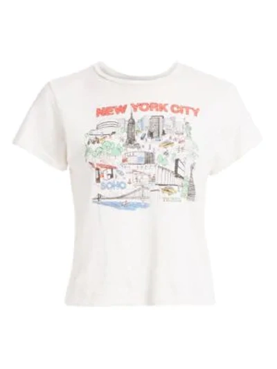 Shop Re/done New York City Graphic Tee In Vintage White