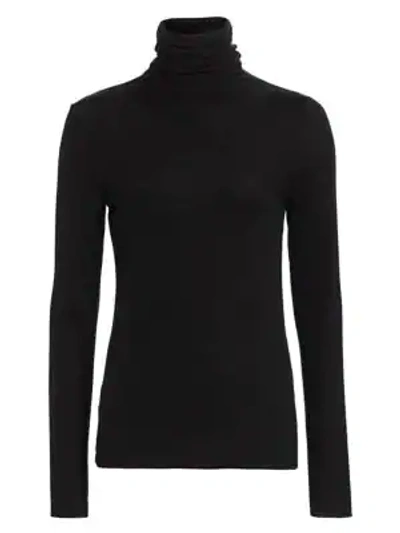 Shop Ag Chels Ribbed Turtleneck In True Black