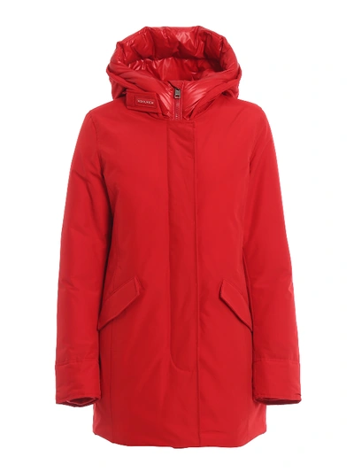 Shop Woolrich Artic Scarlet Padded Parka In Red