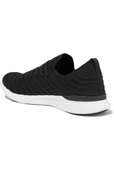 Shop Apl Athletic Propulsion Labs Techloom Wave Mesh Sneakers In Black