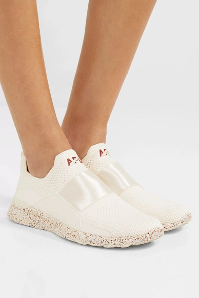 Shop Apl Athletic Propulsion Labs Techloom Bliss Mesh And Neoprene Sneakers In Ivory