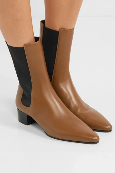 Shop The Row British Leather Chelsea Boots In Tan