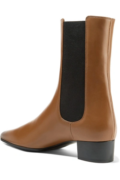 Shop The Row British Leather Chelsea Boots In Tan