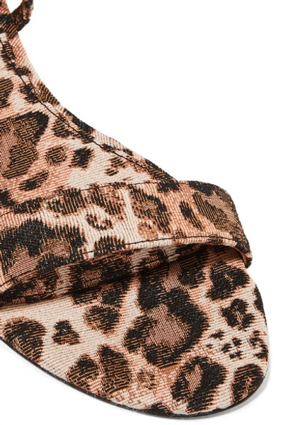 Shop Tabitha Simmons Johanna Ortiz Nellie Leopard-print Satin-twill Sandals In Leopard Print