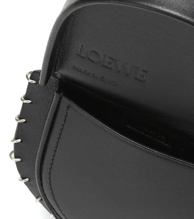 Shop Loewe Small Heel Leather Pouch In Black