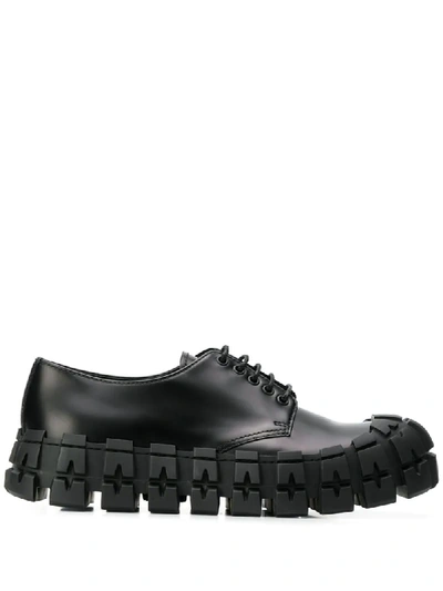 Shop Prada Oversized Sole Derby Shoes - Black