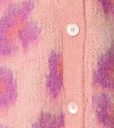 Shop Miu Miu Mohair-blend Cardigan In Pink