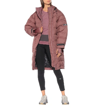 Shop Adidas By Stella Mccartney Long Puffer Jacket In Pink