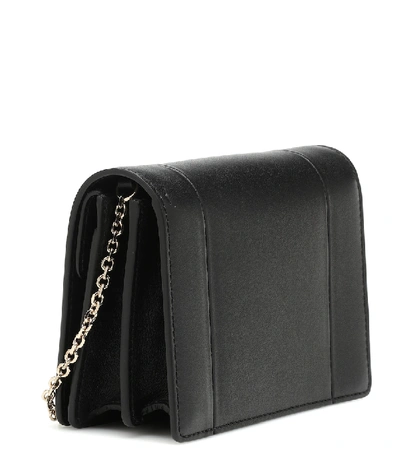 Shop Valentino Vlogo Leather Clutch In Black