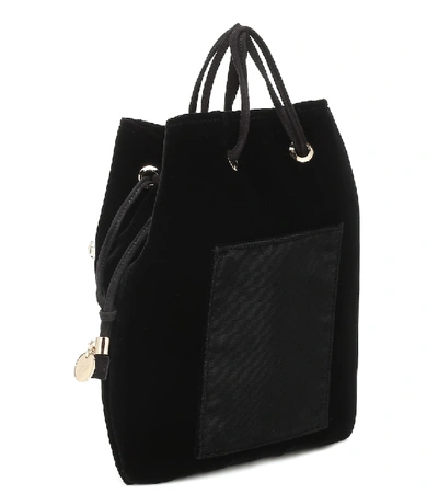 Shop Roger Vivier Viv' Pocket Soirée Mini Bucket Bag In Black