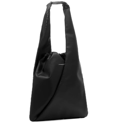 Shop Mm6 Maison Margiela Japanese Medium Bucket Bag In Black