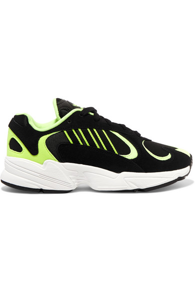 adidas originals yung 1 suede and mesh sneakers
