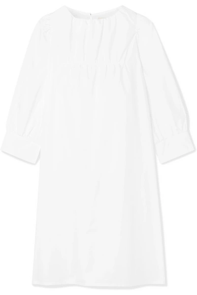 Shop Atlantique Ascoli Cotton-poplin Dress In White