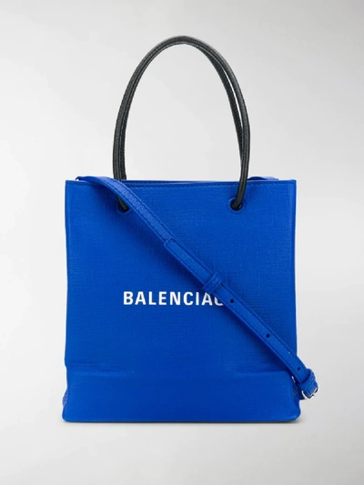Shop Balenciaga Shopping Xxs Tote In Blue