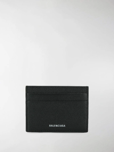 Shop Balenciaga Logo Cardholder In Black