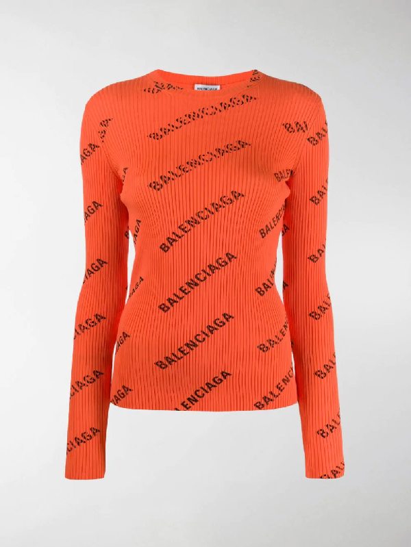 balenciaga orange sweater
