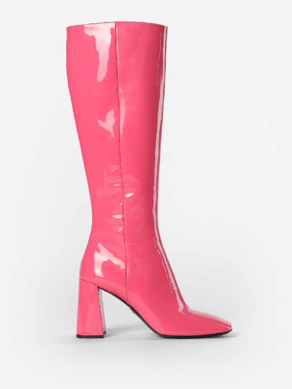 prada boots pink