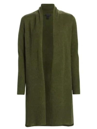 Shop Saks Fifth Avenue Collection Cashmere Duster In Olive Moss