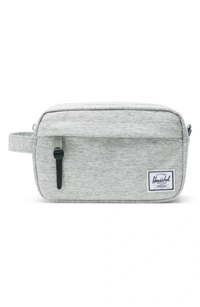 Shop Herschel Supply Co Chapter Carry-on Dopp Kit In Light Grey Crosshatch/ Grey