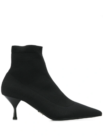 Shop Prada Spitze Sock-boots - Schwarz In Black