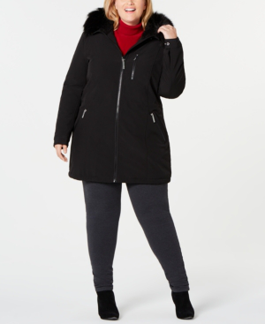 plus size faux fur hoodie