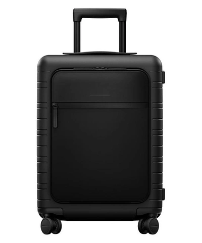 Shop Horizn Studios Cabin Trolley Suitcase In Black