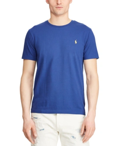 Shop Polo Ralph Lauren Men's Solid Cotton T-shirt In Holiday Sapphire