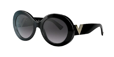 Shop Valentino Woman Sunglass Va4058 In Gradient Black
