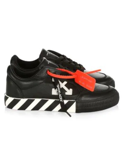 Shop Off-white Arrow Low-top Leather Sneakers In Black