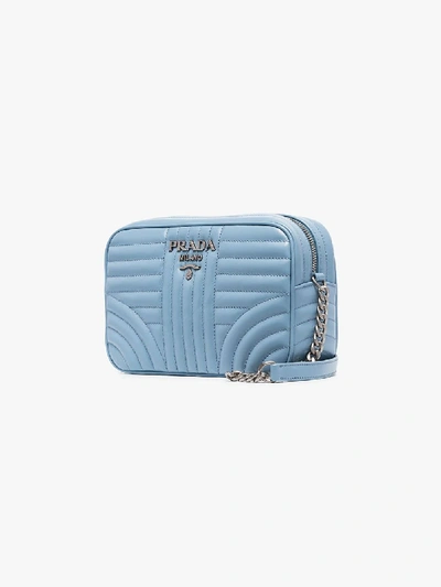 Shop Prada Blue Diagramme Camera Cross Body Bag