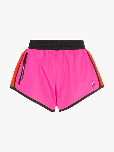 Shop P.e Nation Saber Running Shorts In Pink