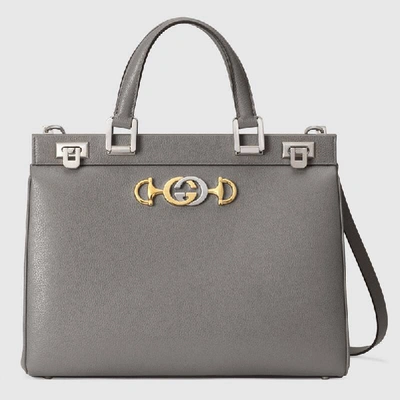 Gucci zumi grainy leather medium top handle bag clearance