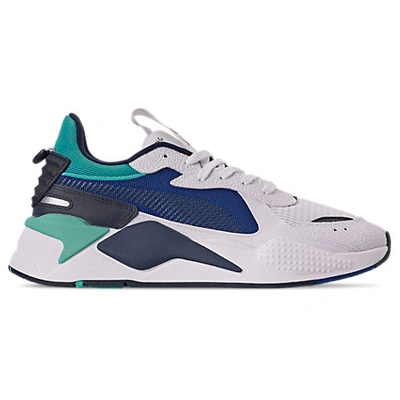 Shop Puma Men's Rs-x Hard Drive Casual Shoes In White/blue