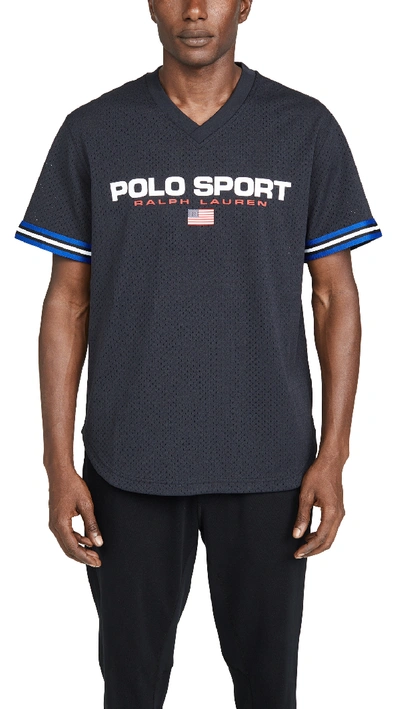 Shop Polo Ralph Lauren Polo Sport Performance Mesh Tee In Polo Black