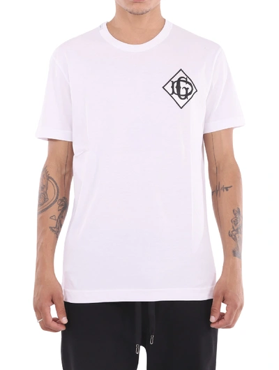 Shop Dolce & Gabbana White Logo T-shirt