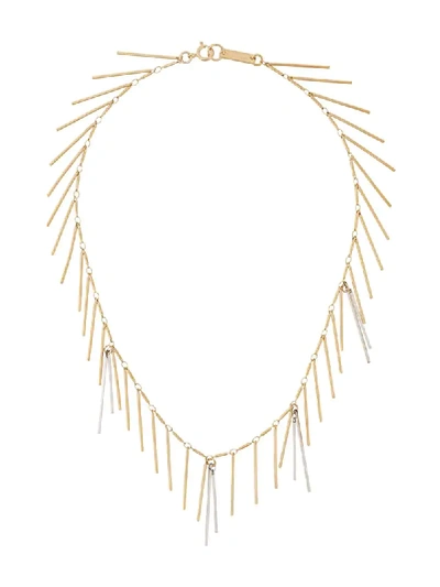 Shop Isabel Marant Fringe Choker Necklace - Gold