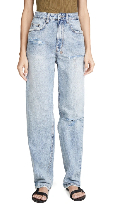 X Kendall Playback Skream Trashed Flash Jeans In Denim